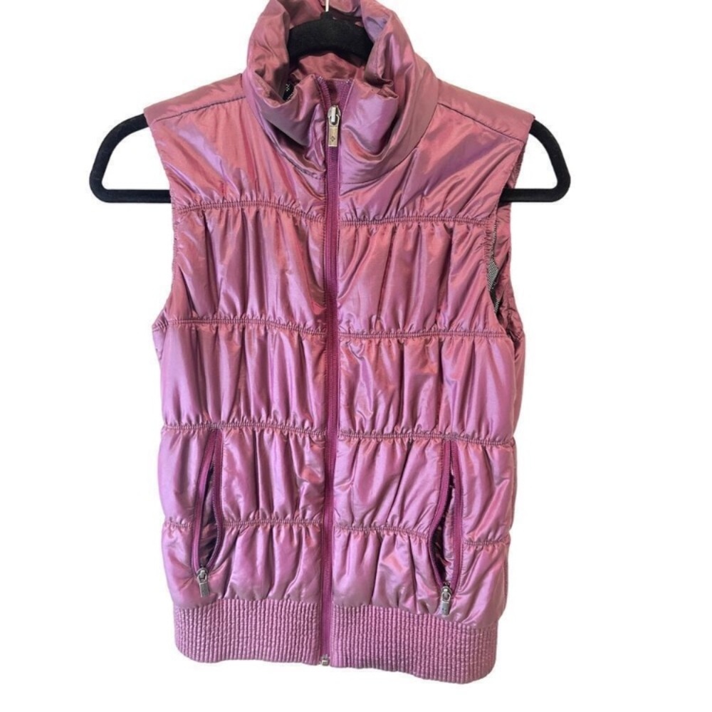 Columbia Women's Shiny Pinkish -purple Quilted Vest Omni heat